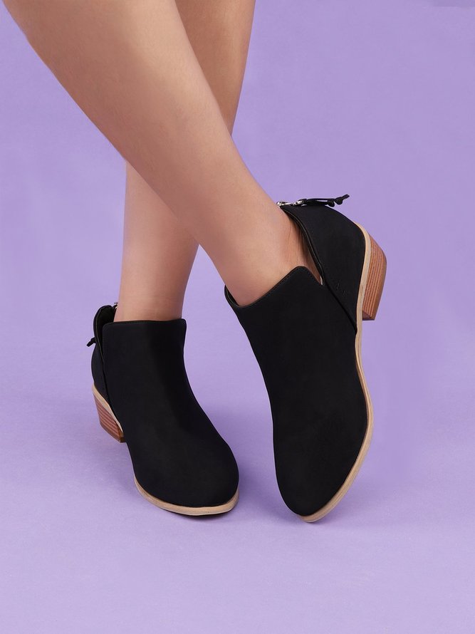 Chunky Heel Short Boots Female Non-slip Cute Bootie
